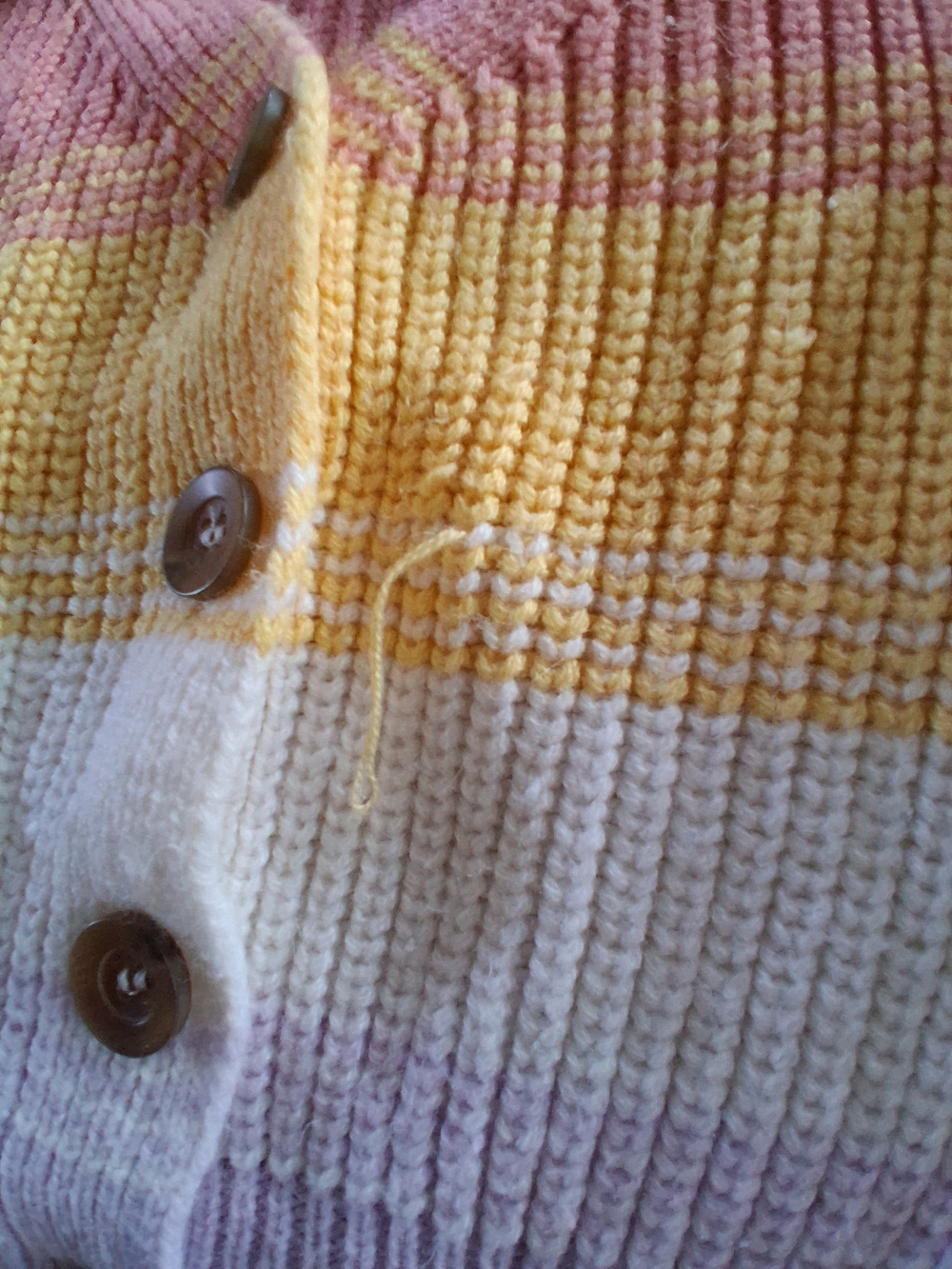 jumping beans Cropped Striped Button Cardigan - Pink, Yellow, Lavender - Picture 4 of 4